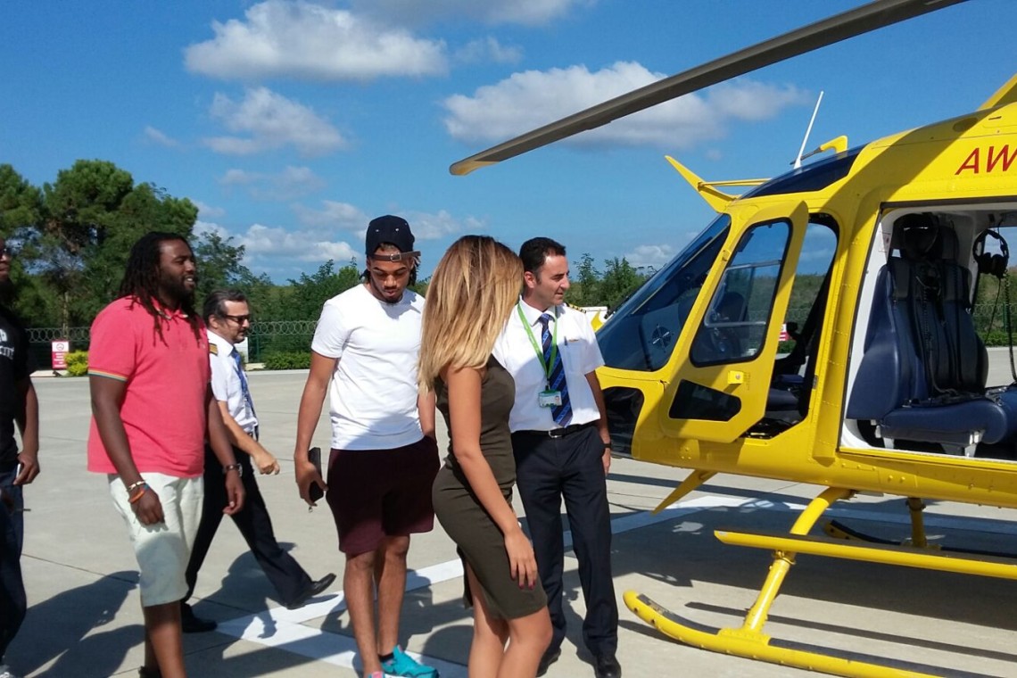 Helicopter on the pad