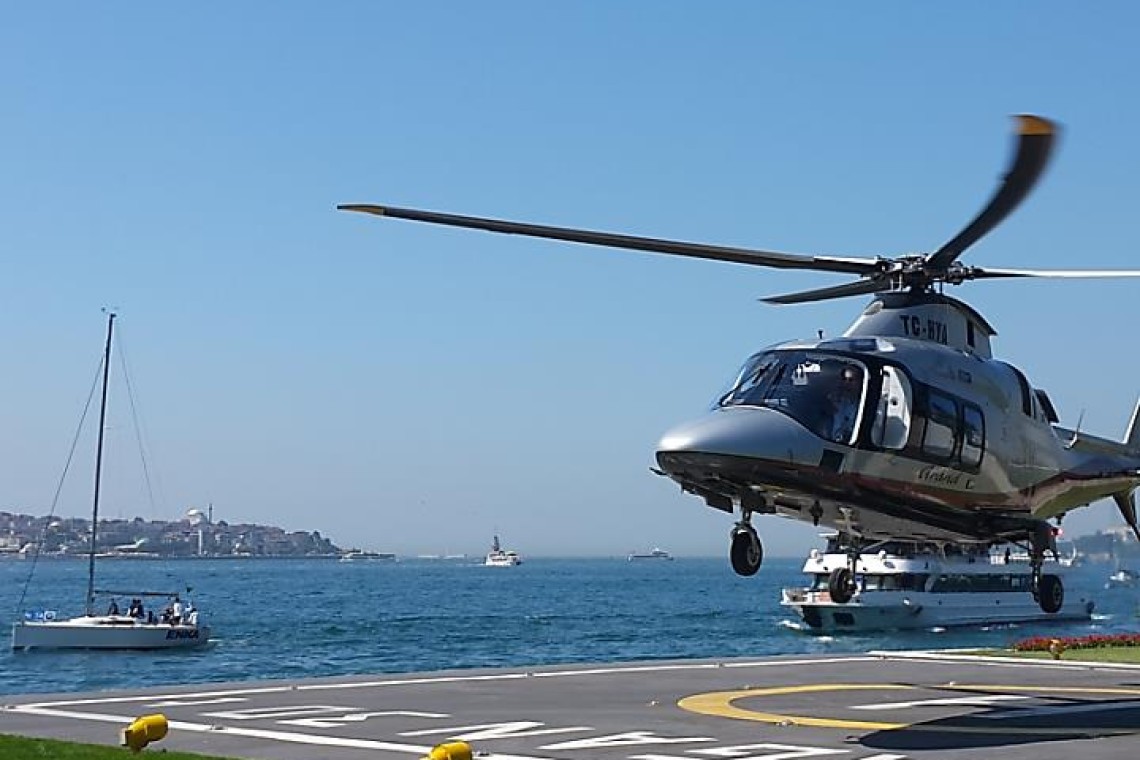 Helicopter on a charter segment